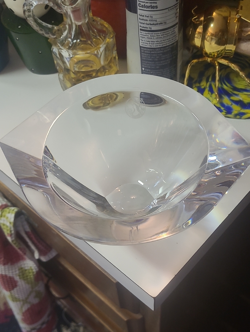 Clear Crystal Orrefors Sweden Decorative Bowl